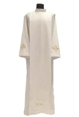 Italian Gold Embroidered Crosses Alb 0631/06
