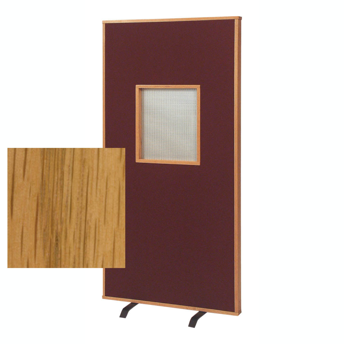 Confessional Screen with Opening in Fruitwood Finish W176