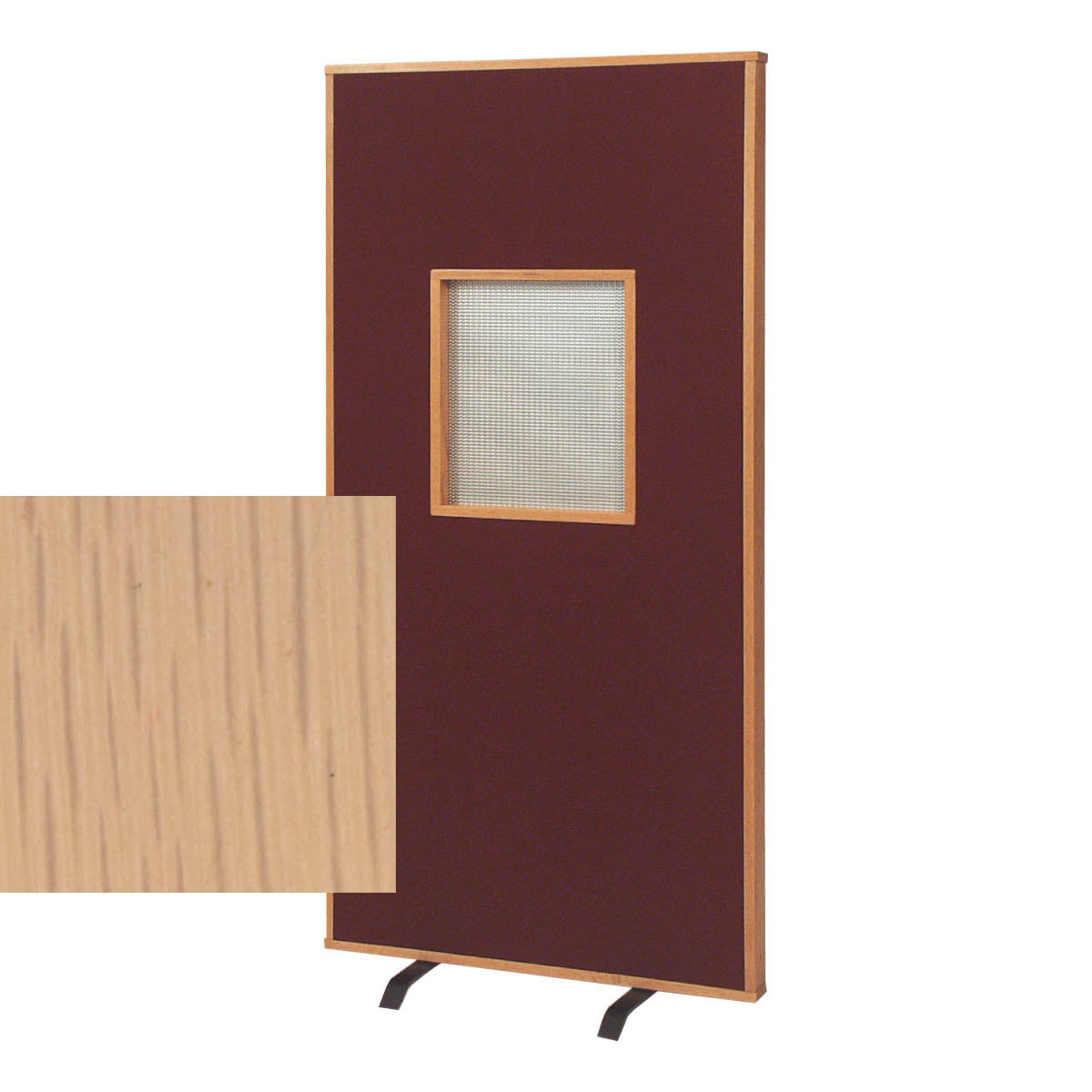 Confessional Screen with Opening in Limed Oak Finish W176