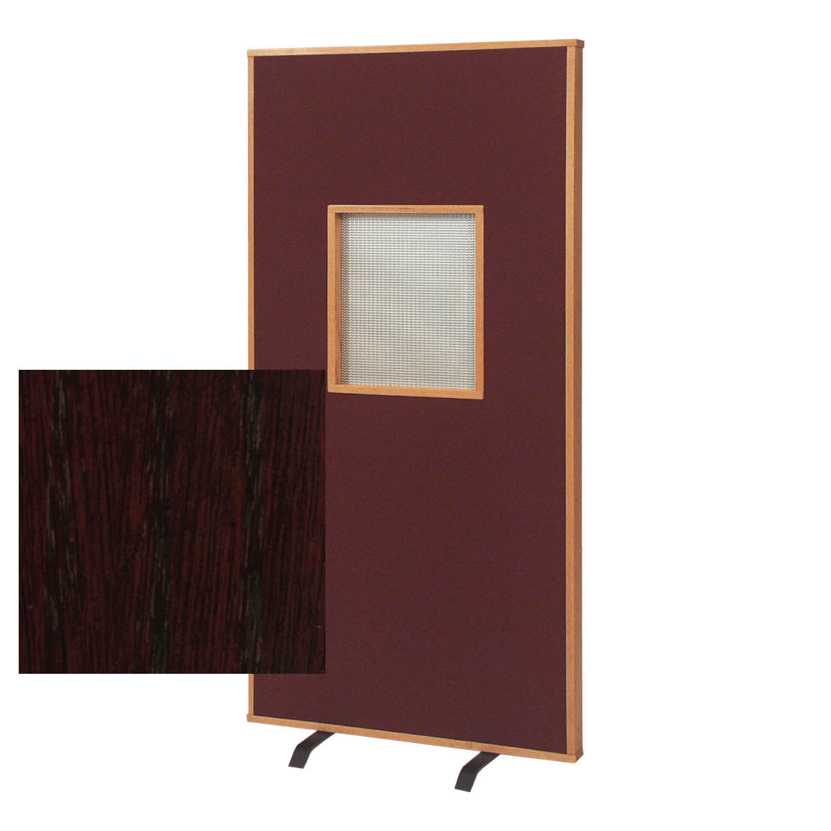 Confessional Screen with Opening in Mahogany Finish W176
