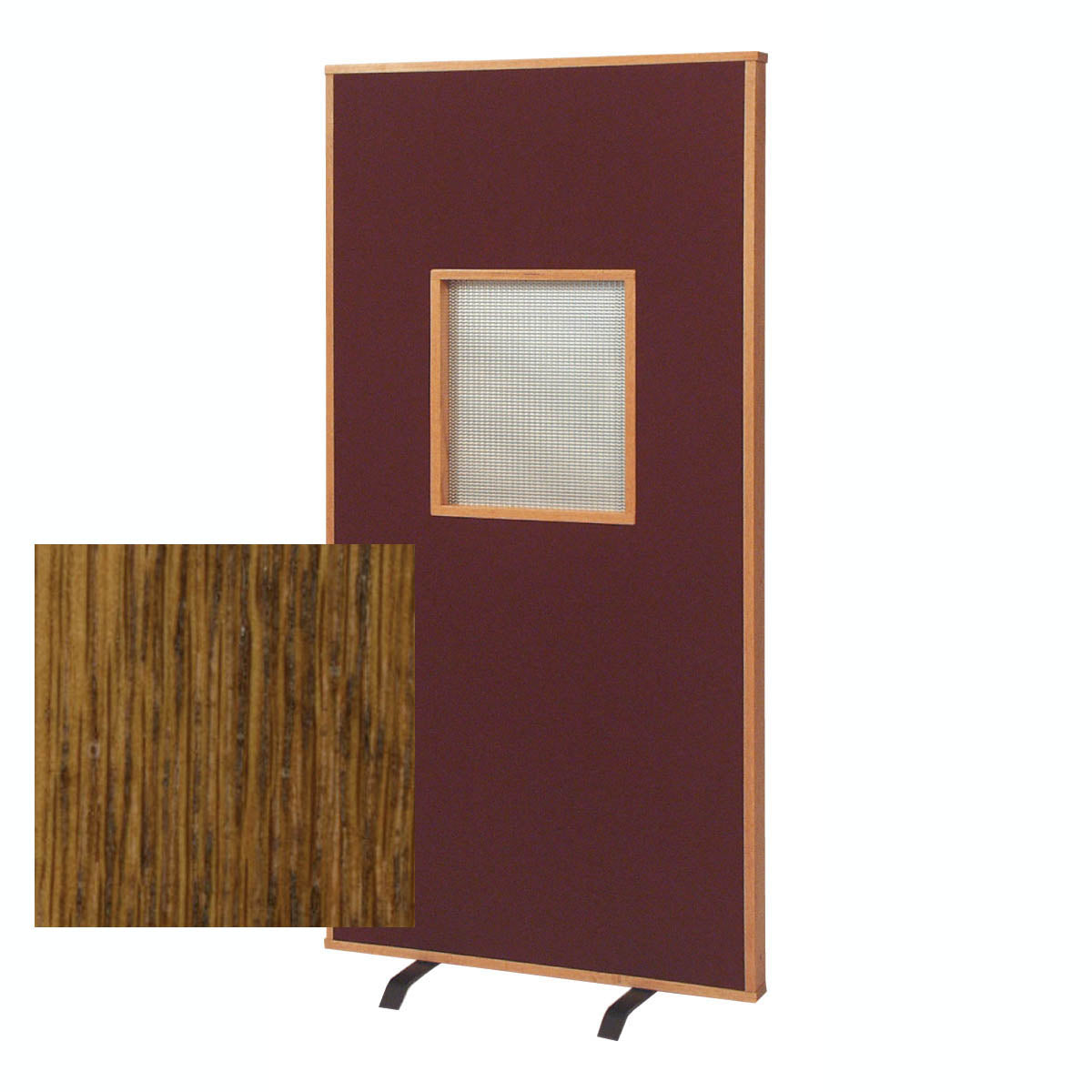 Confessional Screen with Opening in Medium Oak Finish W176