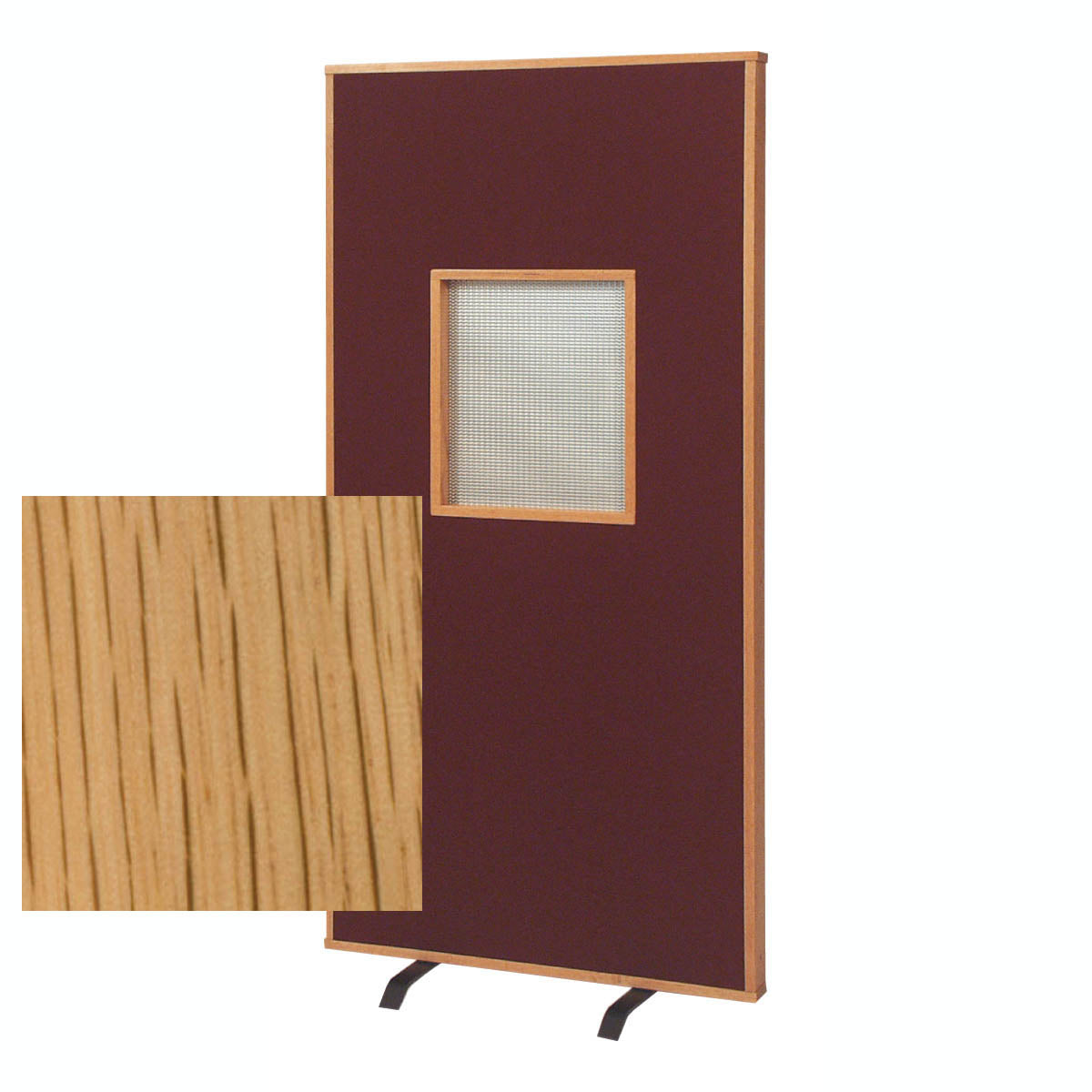 Confessional Screen with Opening in Natural Oak Finish W176