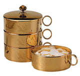 Grape & Leaf Stackable Ciborium Bowls 1815