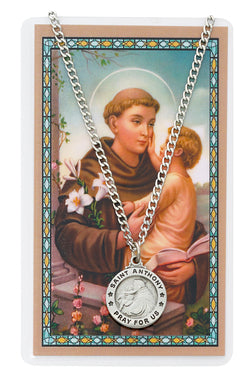 Saint Anthony Pewter Medal & Holy Card Set   PSD600AN