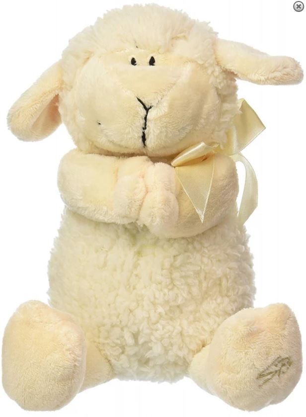 Plush Praying Lamb - Creme Colored