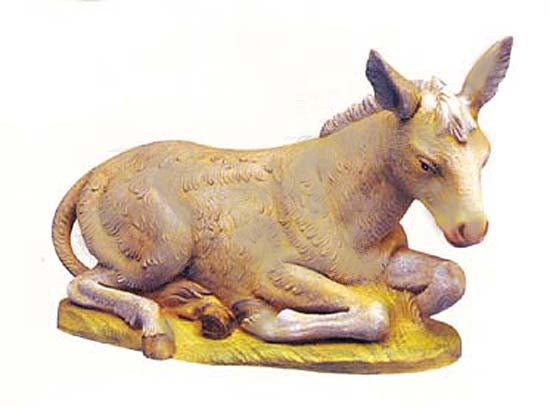 12 inch Scale Seated Donkey Fontanini Figure  no.  52933