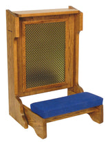 Pecan Confessional Prie Dieu with Folding Kneeler 2455
