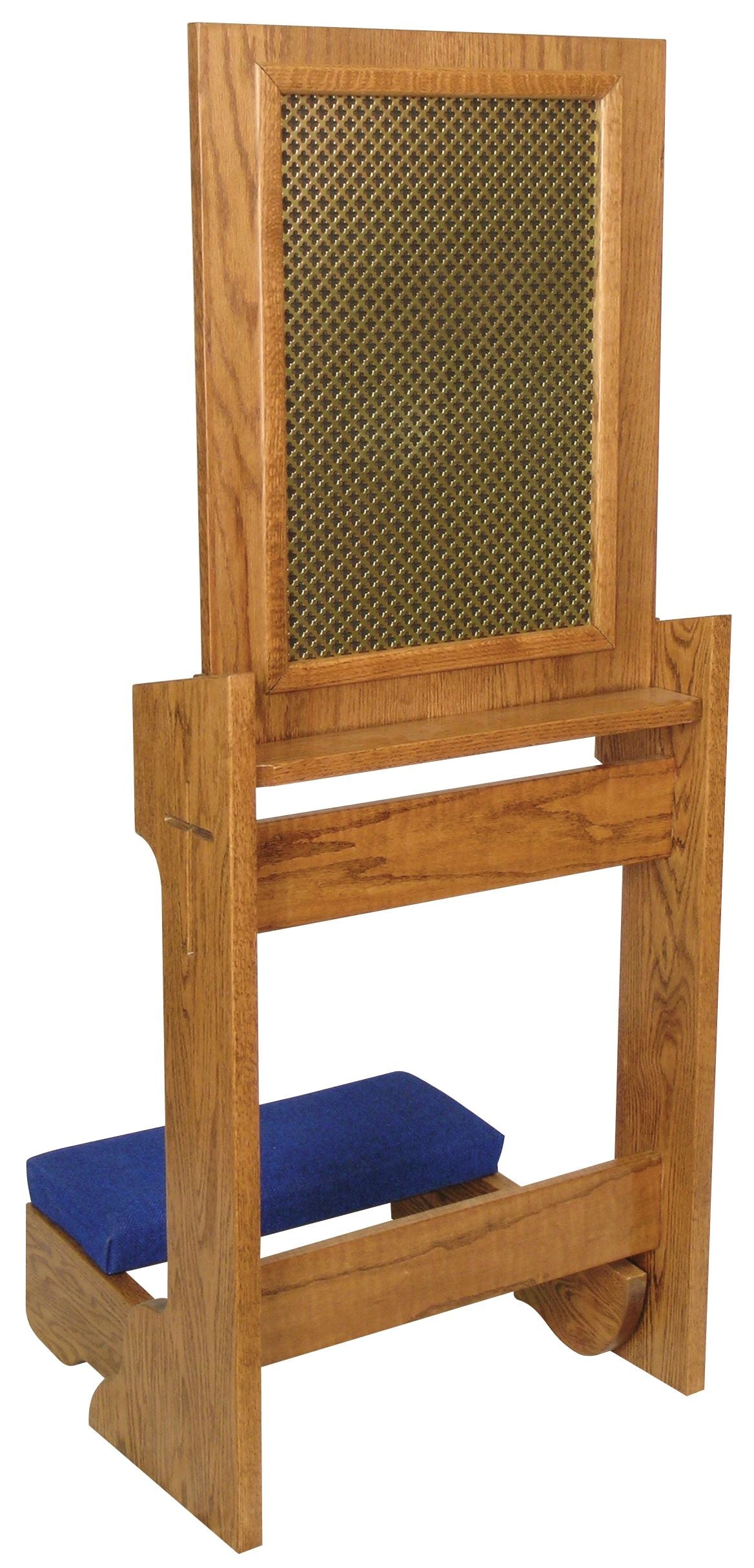 Pecan Confessional Prie Dieu with Folding Kneeler 2455