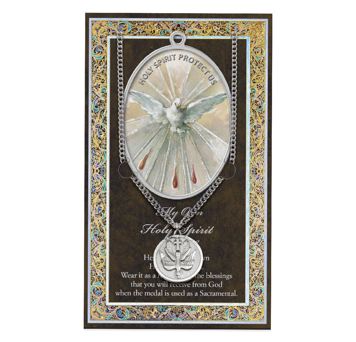 Holy Spirit Prayer Bio Card & Pendant Set