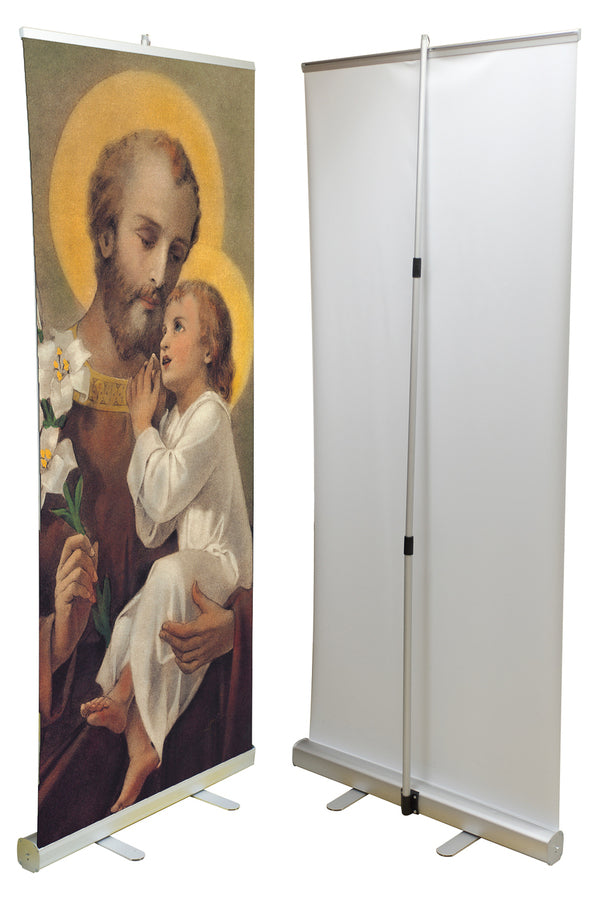 St Joseph Younger Banner - 78x33 inch Image with Stand
