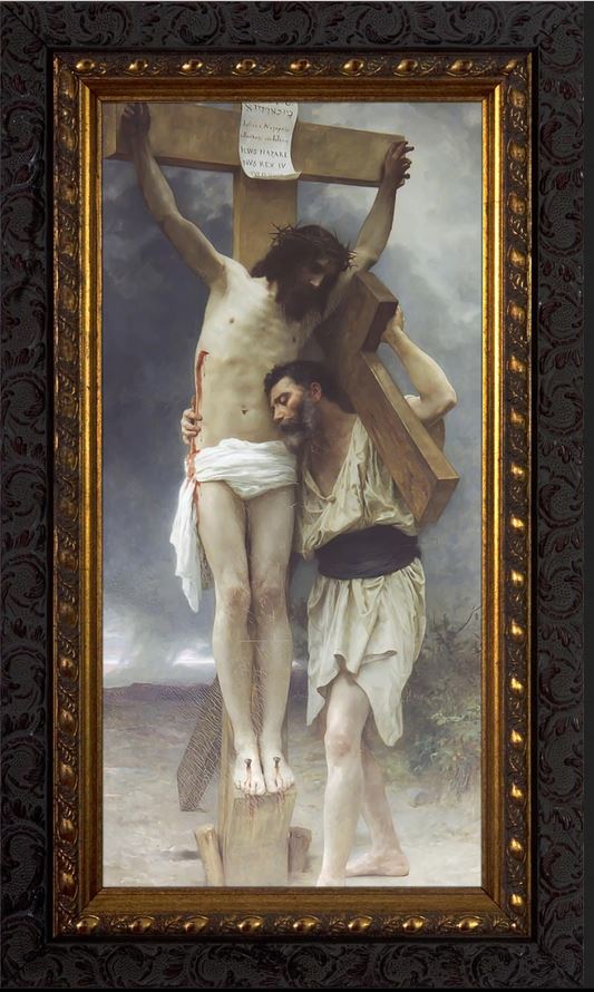 Compassion 8x16 Dark Ornate Framed Print