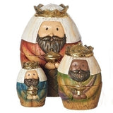 9 piece Nesting 3 Kings and Holy Family Nativity 31720