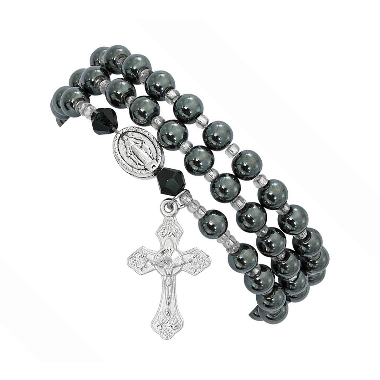 Hematite Twistable Rosary Bracelet