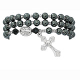 Hematite Twistable Rosary Bracelet