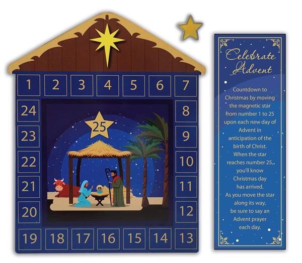 Magnetic Advent Calendar w/ Easel Back