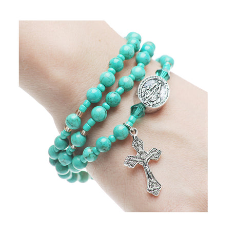 Turquiose Twistable Rosary Bracelet