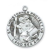 Saint Christopher Sterling Medal  L420CH