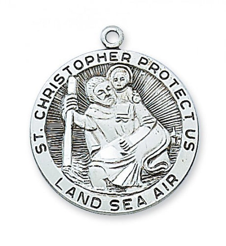 Saint Christopher Sterling Medal  L420CH