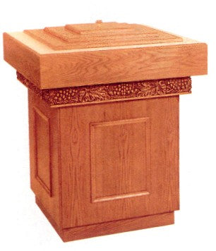 Baptismal Font with Grape Engraving - 550