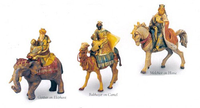 Three Kings Riding Animals 5 inch scale Fontanini no.  65244