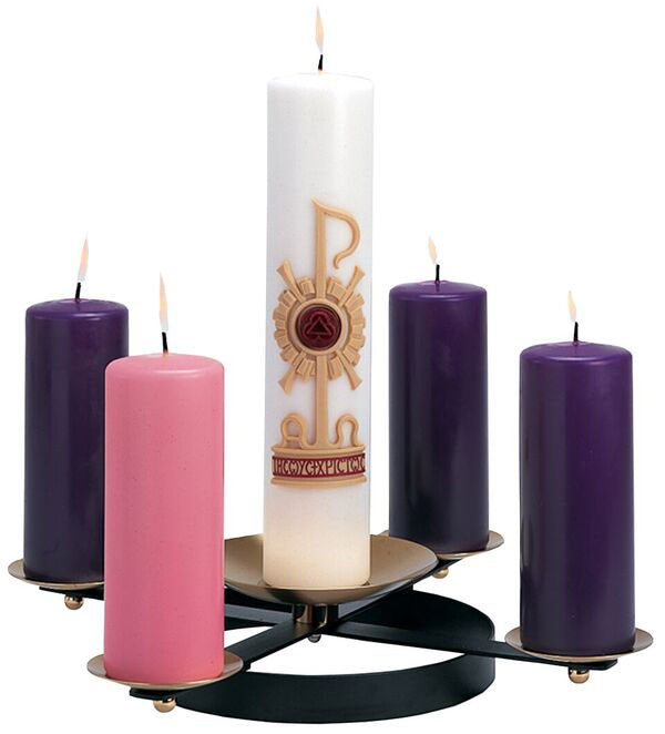 Wrought Iron Table Advent for Pillar Candles