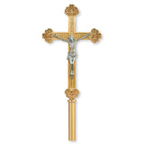 Traditional Fleur de lei Processional Crucifix- 29PC52