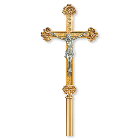 Traditional Fleur de lei Processional Crucifix- 29PC52