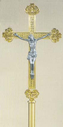 Traditional Fleur de lei Processional Crucifix- 29PC52