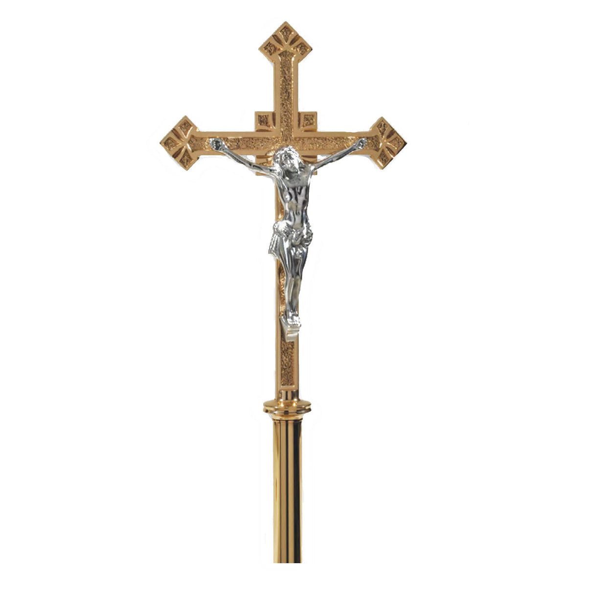 Budded End Processional Crucifix - 27PC40