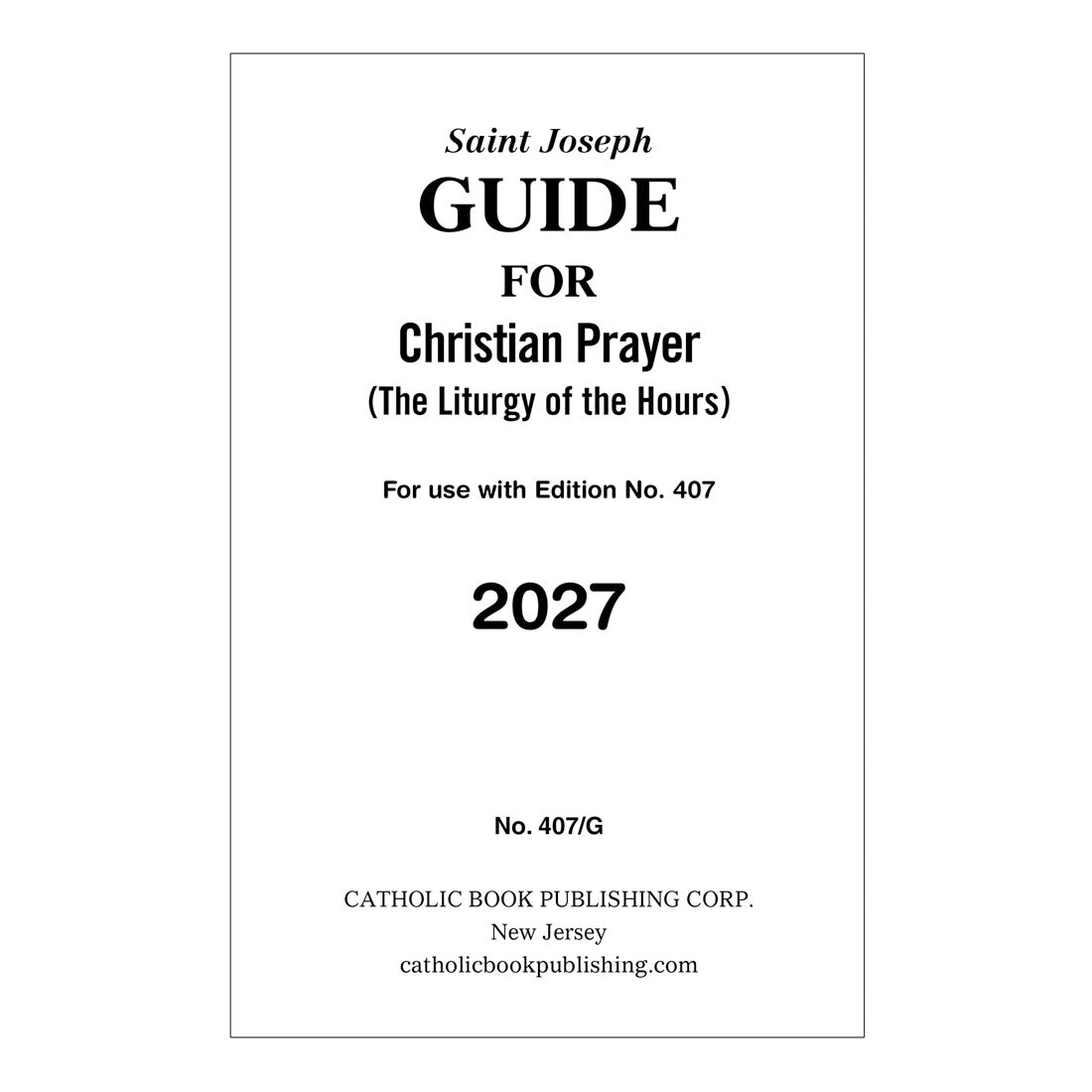 2027 Large Print Christian Prayer Guide