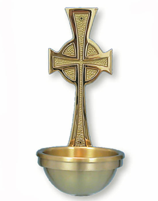 Celtic Cross Holy Water Wall Font 40HWF76