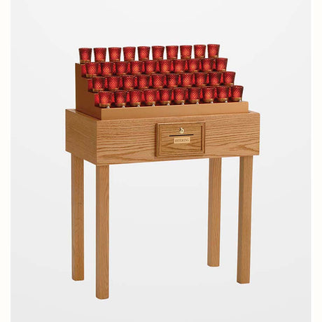 Electric Wooden Votive Stand with Electronic Timer Option
