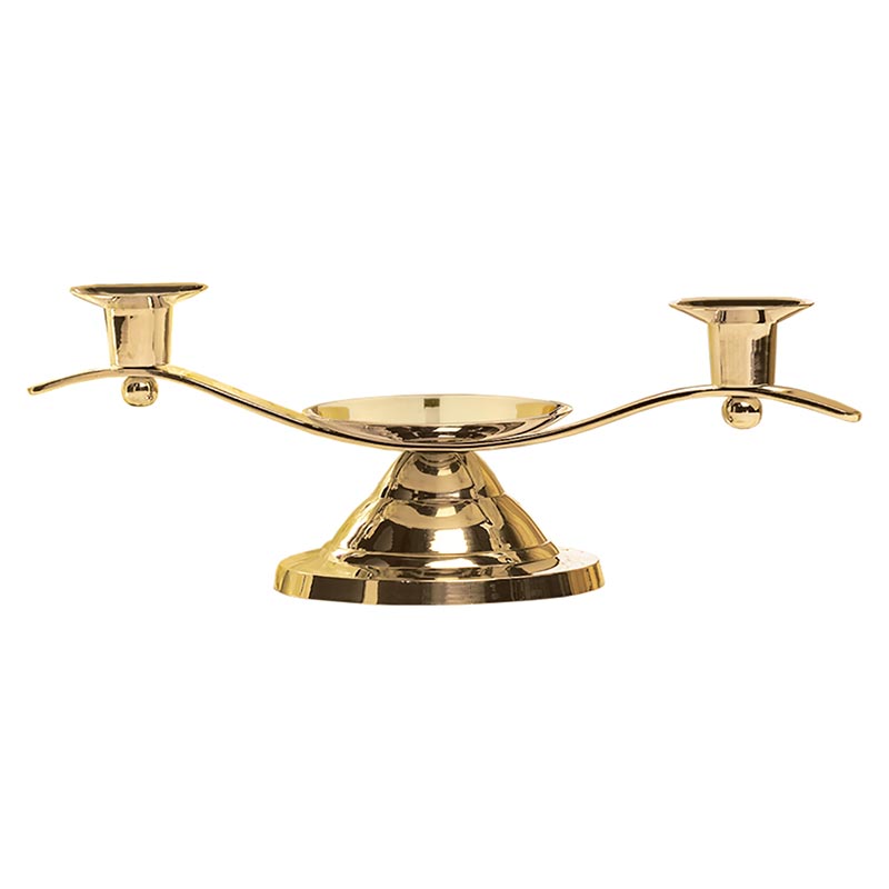 Gold Finish Unity Wedding Candle Holder