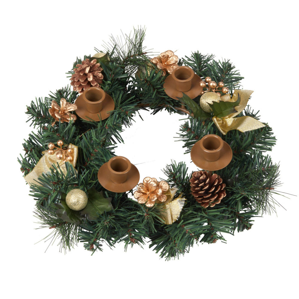 White Silk Ribbon Advent Wreath