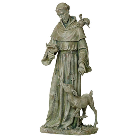 36 inch St Francis of Assisi with Deer Garden Statue