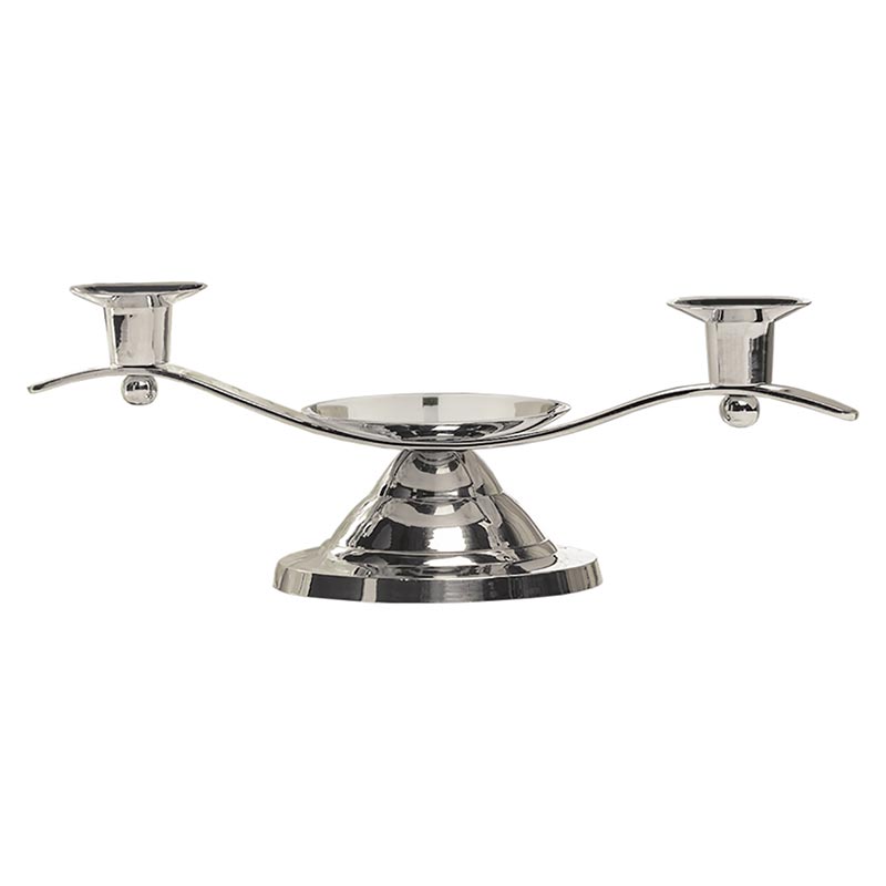 Silver Finish Unity Wedding Candle Holder
