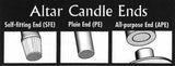 Short 4  51% Beeswax Candles (7/8 x 12 inch Plain End)  -24 per box