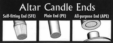 Short 4  51% Beeswax Candles (7/8 x 12 inch Plain End)  -24 per box