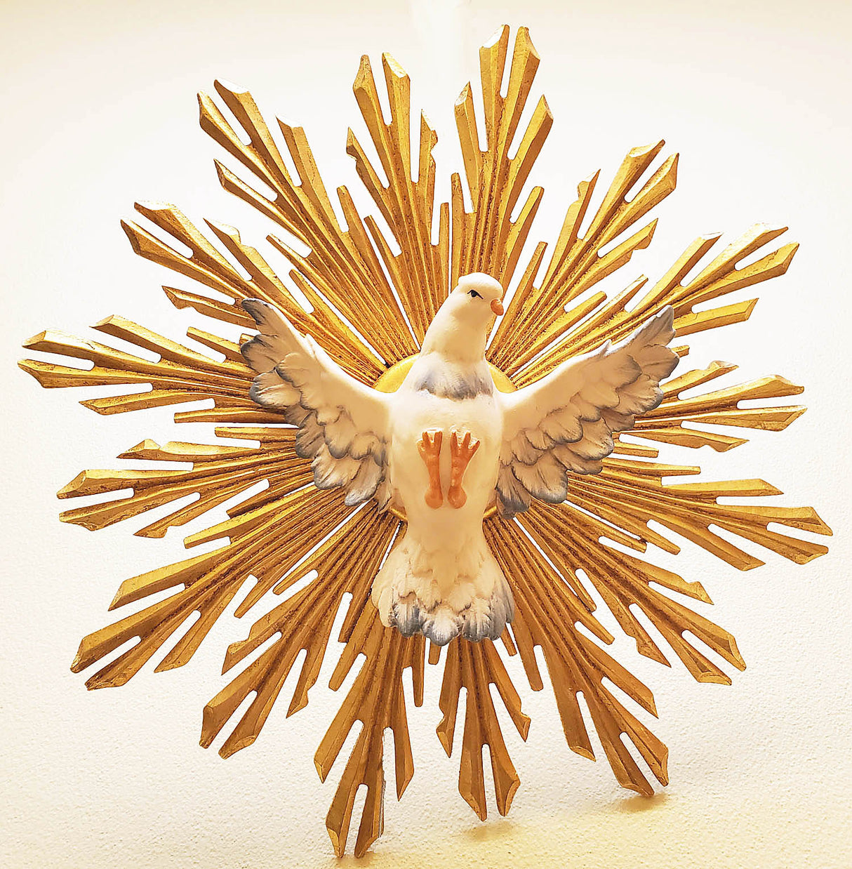 Holy Spirit with Rays 11.8 inch Wood Carved Relief