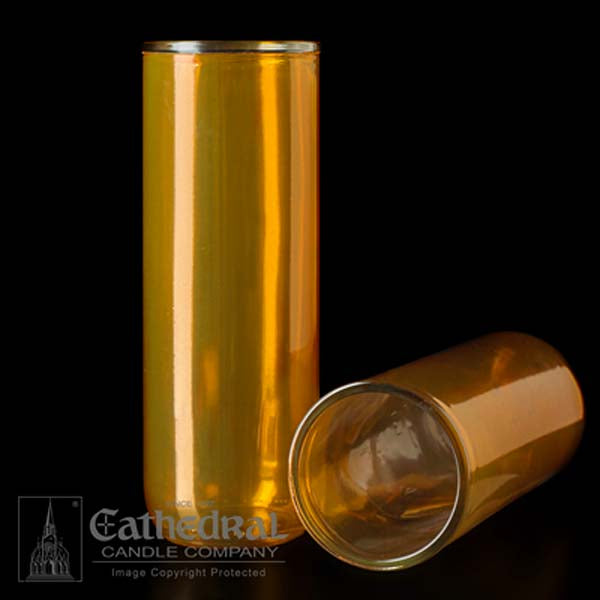 Amber Glass Globe for 5, 6, or 7 day Inserta-Lite Vigil Candles