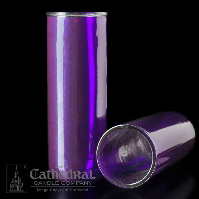 Purple Glass Globe for 5, 6, or 7 day Inserta-Lite Vigil Candles