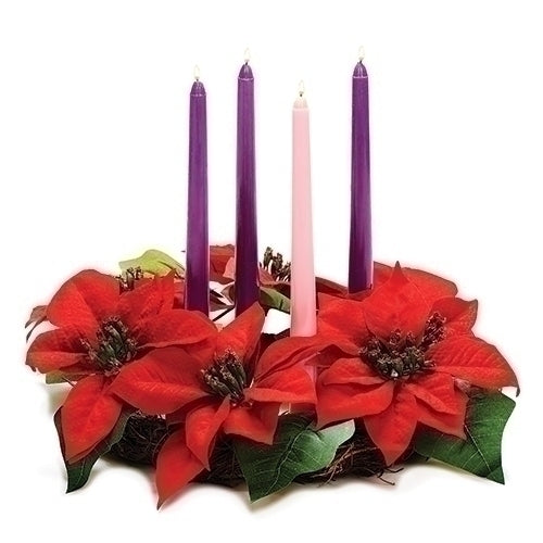 Red Poinsettia Advent Wreath 133831