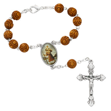 St Christopher Photo Auto Rosary AR4C