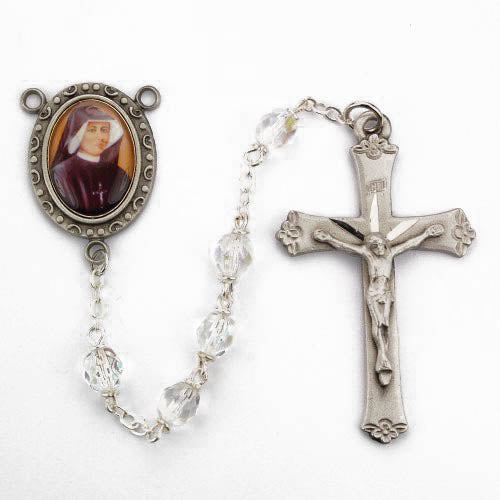 Saint Marie Faustina Crystal Rosary