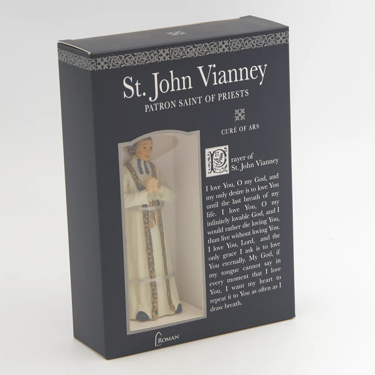 St John Vianney 4 inch boxed figure and holy card