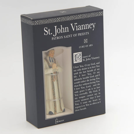 St John Vianney 4 inch boxed figure and holy card