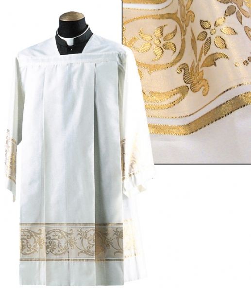 Gold Banded Misto Cotone Italian Surplice no. 991