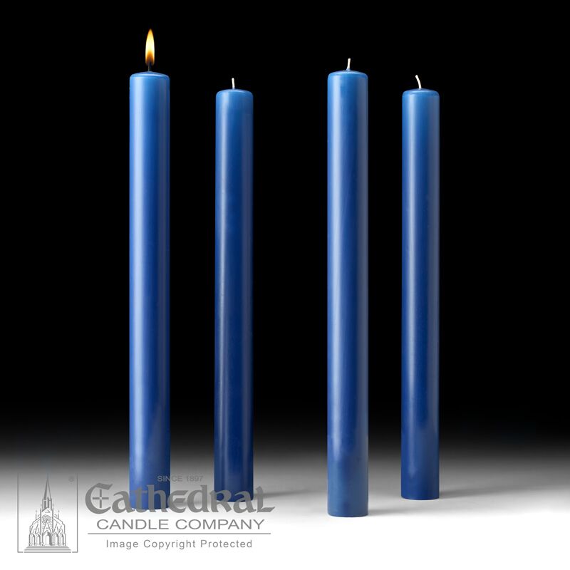 51% Beeswax Sarum Blue Advent Candle Set 82116304