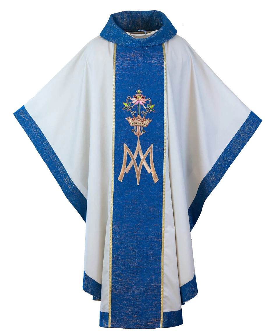 Marian Chasuble w Embroidered Orphrey 420/BM
