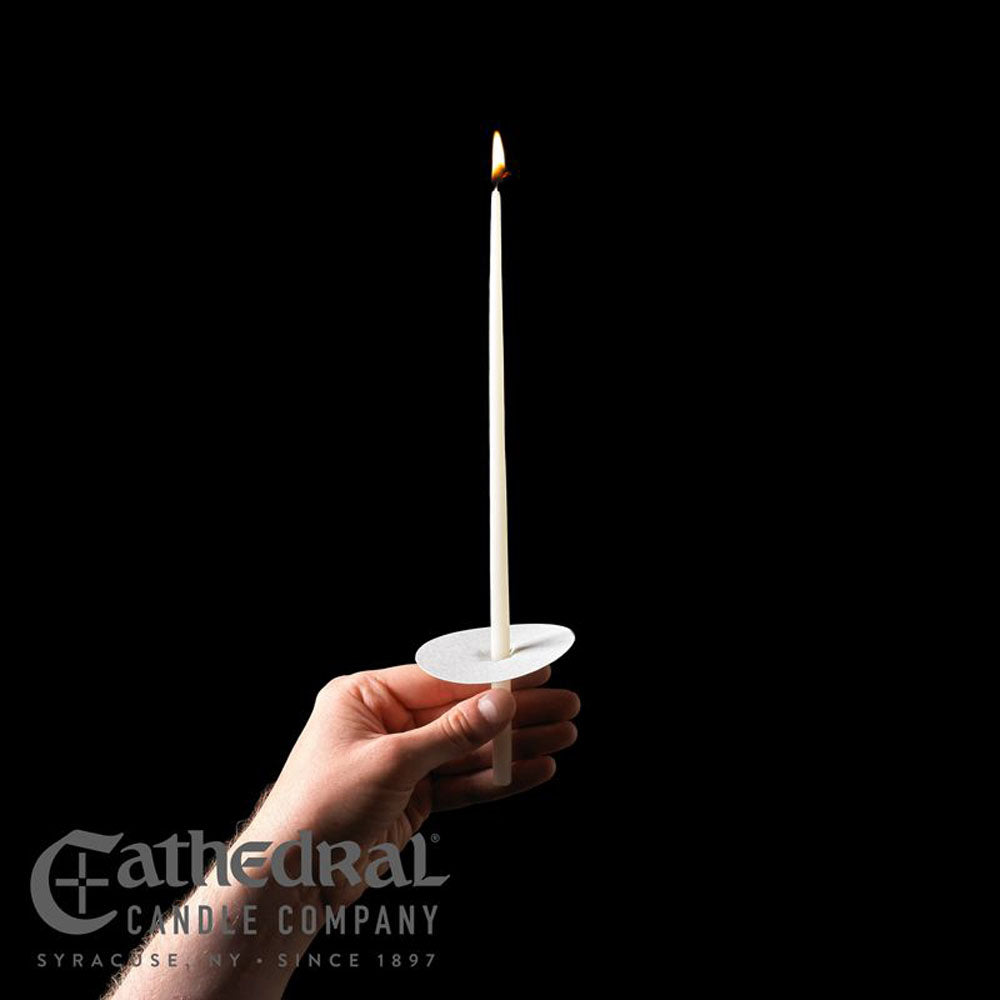 11 inch Congregational 51% Beeswax Cierge Tapers